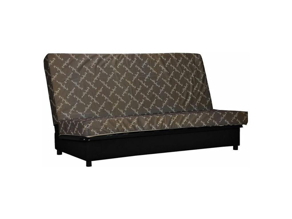 Banquette Clic Clac tissu matelas Starbed 13cm avec coffre de rangement Kistar 130x190-Couleur Jaune ambre