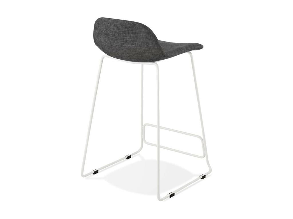 Tabouret de Bar Design Vertchez 85cm Gris Fonc¨¦ / Blanc