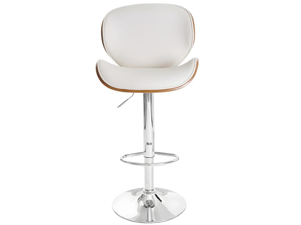 Tabouret de bar Vertchez aspect noix crème